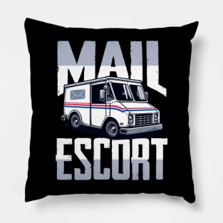 Mail Escort Fun Delivery Truck – Postal Service Humor Pillow