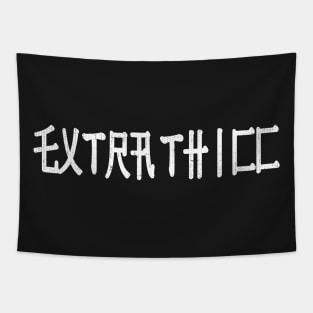 Extra Thicc Japanese Text Extra Thick Funny Tapestry
