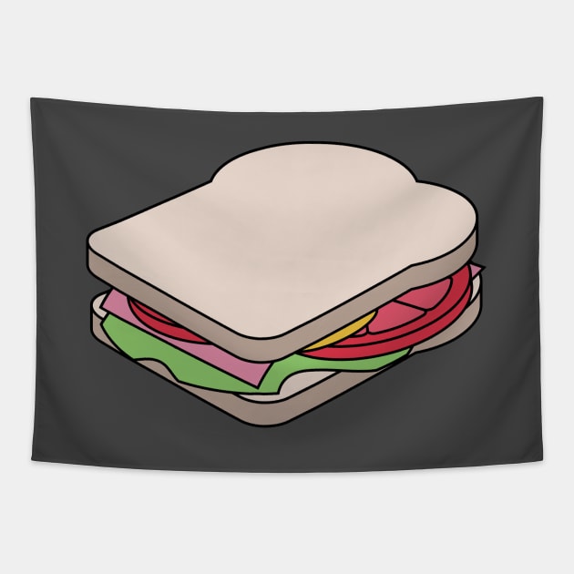 Unexploded Sandwich Diagram Tapestry by ColinKinnis