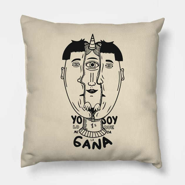 Yo soy lo que me da la gana Pillow by gordoilustra