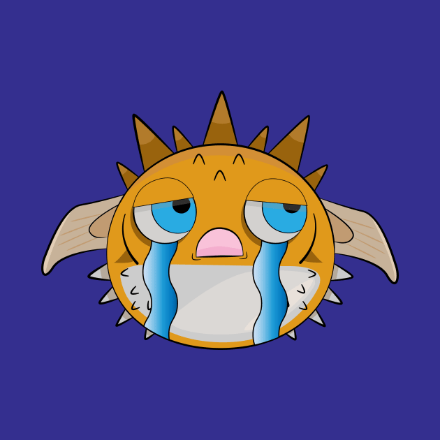 Crying fugu by Zjuka_draw