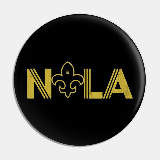 NOLA | New Orleans Football Vintage Louisiana Saint retro Pin by Attia17