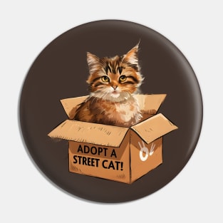 Adopt a Street Cat Pin