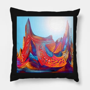 Landscape Bridges Abstract Pillow