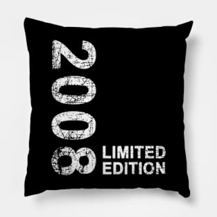 Vintage 2008 Tees Boy Girl 16 Years Old 16th Birthday Pillow