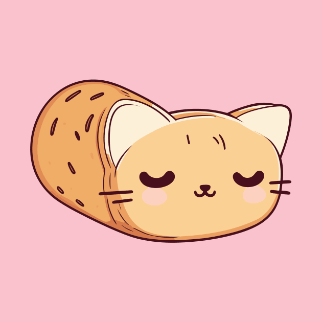 Cat Bread - Cute Kawaii by ravensart