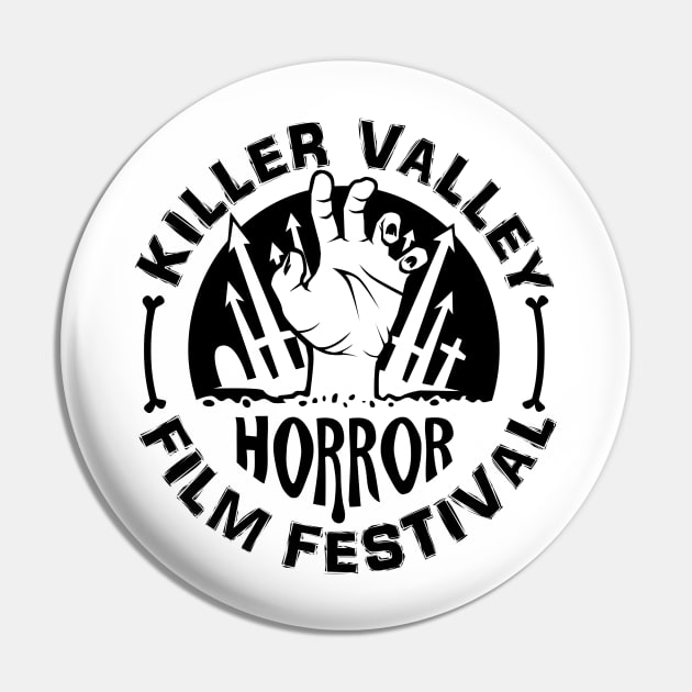 Horror Fest - BLACK LOGO Pin by The Killer Valley Graveyard