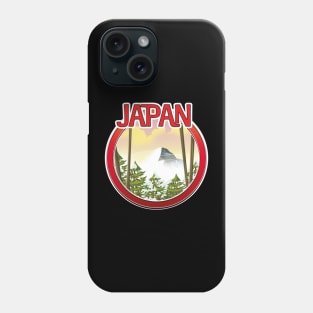 Japan snow capped volcano logo Phone Case