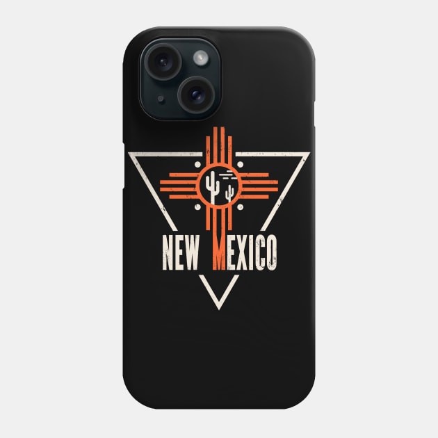 Retro New Mexico State Flag Zia Phone Case by Violette Graphica