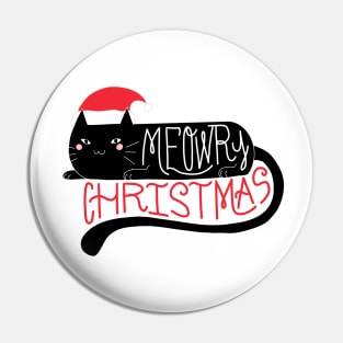 Meowry Christmas Pin
