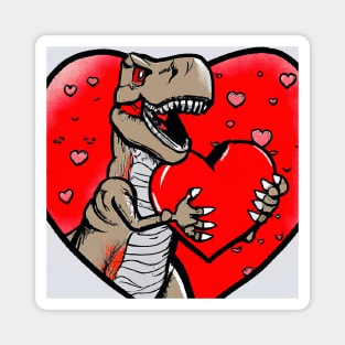 T-Rex In Love Magnet