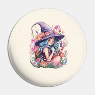 Cute Halloween Witch Pin