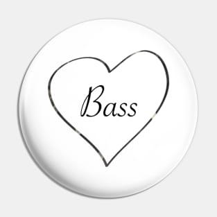 Heart Bass (Black) Pin