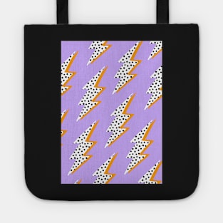 Purple Lightning Bolt Tote