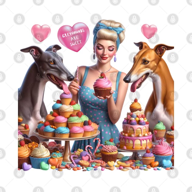 Greyhounds Are Sweet Bakery Retro by Greyhounds Are Greyt