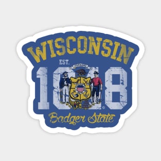 Vintage Wisconsin Badger State Magnet