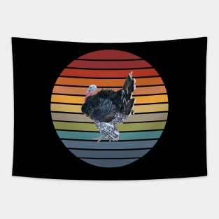 Vintage Turkey Gobble Thanksgiving Tapestry