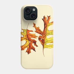 Ink And Watercolor Dancing Autumn Leaves Phone Case