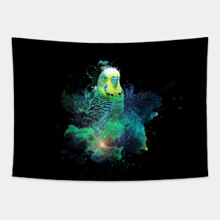 Budgie Budgerigar Parakeet Parrot Space Nebula Tapestry