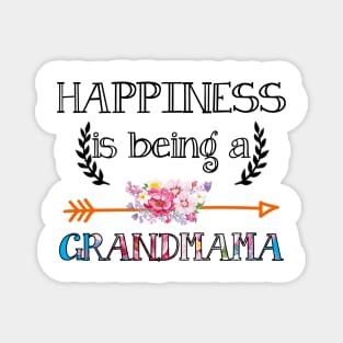 Happiness is being Grandmama floral gift Magnet