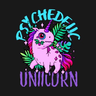 Cute Crazy Psycedelic Unicorn Artwork T-Shirt