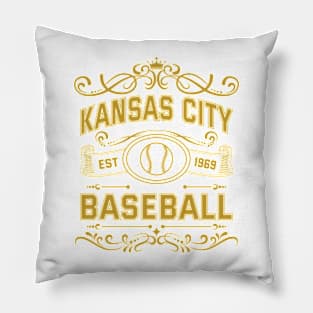 Vintage Kansas City Baseball Pillow