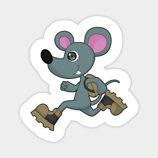 Mouse as Runner with Backpack Magnet