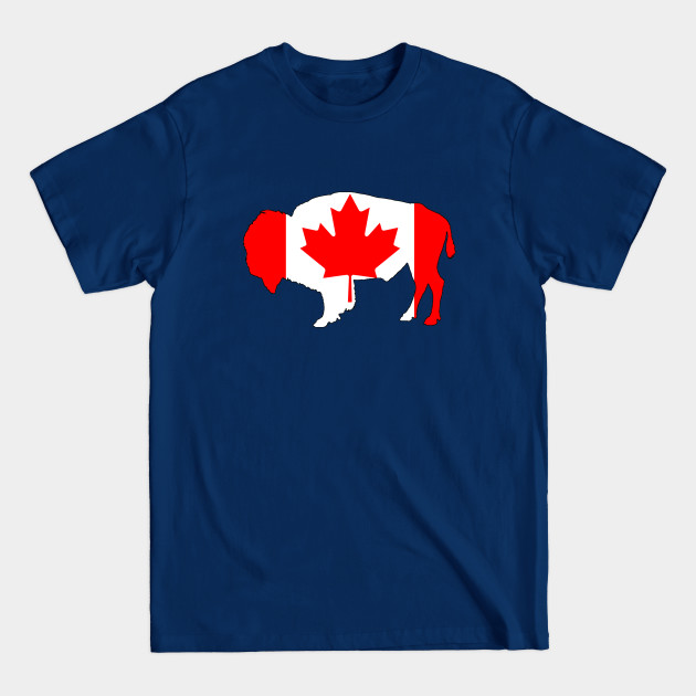 Discover Canada Bison - Canada Flag - T-Shirt