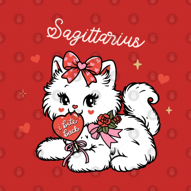 Sagittarius Sassy Valentines Kitty by moonstruck crystals