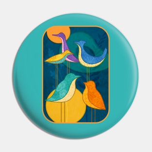 BIRDFLOWER Flock Of Many Colors Pin