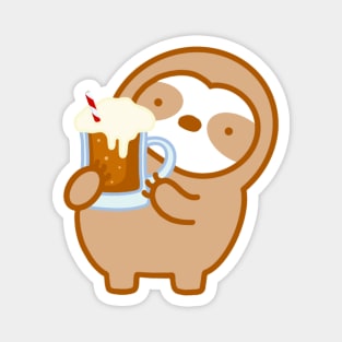 Cute Root Beer Float Sloth Magnet