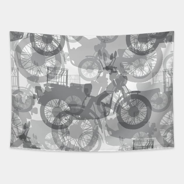 Postie Bike Camo in Arctic White Tapestry by MComfort61