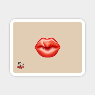 Betty Boop Lips Beige Magnet