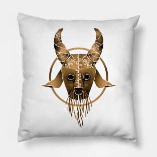 Scarecrow mask Goat Pillow