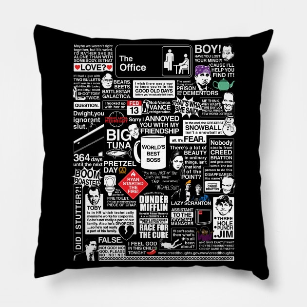 Wise Words From The Office - The Office Quotes Pillow by huckblade