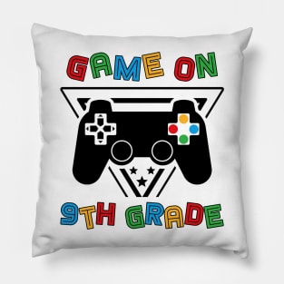 Back To School Game On 9th Grade Funny Gamer Kids Boys Pillow