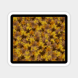 Fall maple leaf pattern background in Autumn Season Magnet