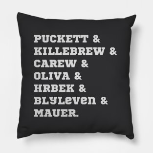 MN Twins Baseball Legends Pillow