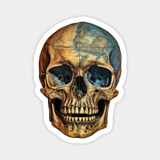 Skull with map Magnet