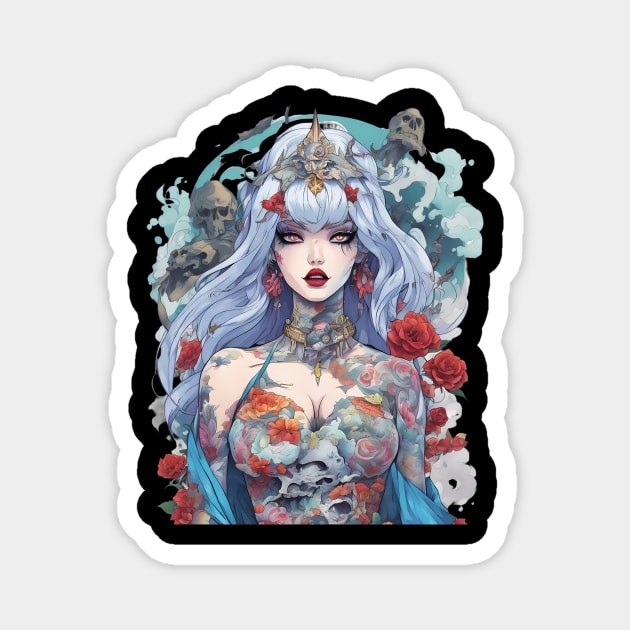 Anime Depressed Girl Magnet by animegirlnft