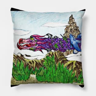 Dragon In The Sky Pillow