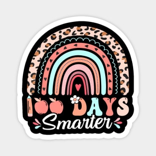 100th Day of School Teacher  Leopard 100 Days Smarter Magnet