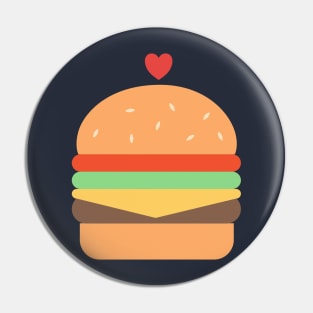 Cute and adorable foodie burger Pin