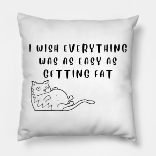Funny Fat Cat - Cat illustration Pillow