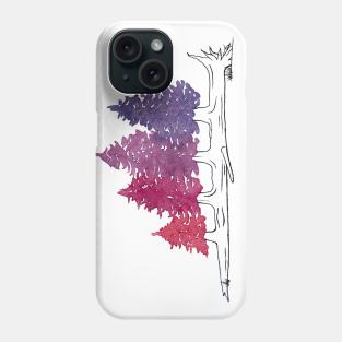 Perseverant Pine Tree Watercolour Painting Phone Case