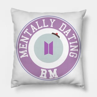 Mentally dating BTS RM logo Pillow