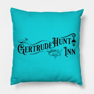 Gertrude Hunt Souvenir tee (Black) Pillow