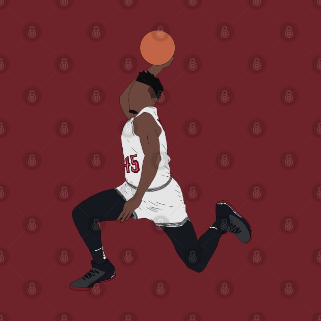Donovan Mitchell Slam Dunk (Cavs) by rattraptees