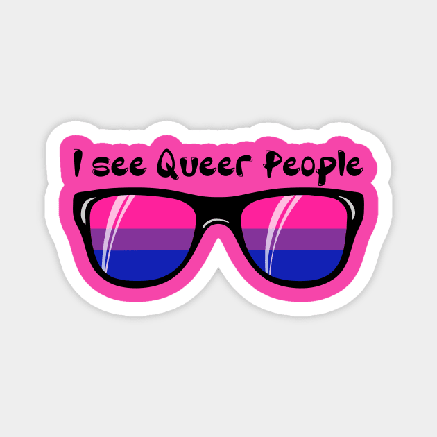 Bisexual Sunglasses - Queer People Magnet by Blood Moon Design