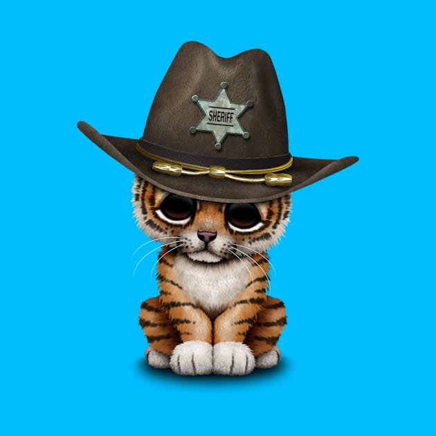 Cute Baby Tiger Cub Sheriff by jeffbartels